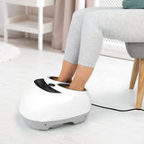 nah-vital® Shiatsu-Fußmassagegerät mit Shiatsu-, Roll- und Luftdruckmassage in Weiß, inklusive Wärmefunktion und Fernbedienung.