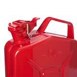 Oxid7® Metall Benzinkanister 5l - Rot mit UN-Zulassung, pulverbeschichtetem Korrosionsschutz, ideal für Benzin- und Dieseltransport.