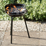 LANDMANN Holzkohle-Rundgrill mobiler Holzkohlegrill mit verchromtem Rost und drei stabilen Beinen ideal für Camping und Garten.