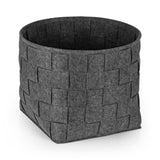N8WERK Filz-Aufbewahrungskorb L - 40 x 40 x 40 cm - Dunkelgrau, faltbar, strapazierfähig, moderner Scandi Style, schont Böden und Möbel.