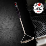 LANDMANN Grillrost-Reinigungsbürste mit langlebiger Edelstahlspule und bequemem PP-Griff für alle Grillroste, robust und einfach zu handhaben.