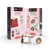 MAXXMEE Haarentferner Perfect Shave weiß/rosegold mit USB-Kabel, sanfte und hautfreundliche Ganzkörperhaarentfernung, kompakt und reisefreundlich.