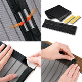 EASYmaxx Moskitonetz Magic Klick mit Magnetverschluss schwarz 90x210 cm, leicht montierbarer Insektenschutz für Türrahmen.