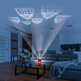 VfB Stuttgart LED-Echtwachskerze projiziert rotierende VfB-Wappen an Decke, 3 Geschwindigkeitsstufen, Timer, rot, batteriebetrieben oder USB.