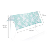 GARVIDA Sonnensegel 210 x 175 cm türkis/weiß mit UV-Schutz, windresistent und drei Konfigurationsmöglichkeiten.