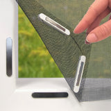 HOBERG Insektenschutzgitter mit Magnetbefestigung – Fenster mit 16 Magnete, einfach zu installieren und schützt vor Insekten.