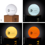 FC Schalke 04 LED-Dekosäule Rost-Optik mit Leuchtkugel in 3 Lichtfarben und Fußball-Design, 84 cm, braun, akkubetrieben und USB-aufladbar.