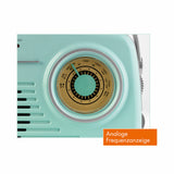 EASYmaxx Retro-Radio - mint mit analoger Frequenzanzeige im 50er Jahre Stil und Bluetooth-Funktion für kabellosen Musikgenuss