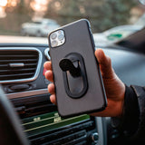 flapgrip Handyhalterung - Smartphone-Halterung - grau mit klebbarem Design für einfache Handhabung und sichere Nutzung im Auto oder Alltag.