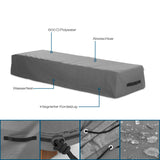 Hoberg Gartenmöbelabdeckhaube Sonnenliegen aus robustem, wetterfestem 600D Polyester mit Kordelzug, wasserfest und abwischbar.