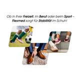 FLEXMED Einlegesohlen Gel - Größe 41 für mehr Stabilität und verbesserte Gewichtsverteilung im Schuh bei Freizeit, Beruf und Sport.