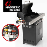 LANDMANN Magnet Saucenhalter aus Edelstahl mit starkem Magnet, für 3 Saucenflaschen am Grill oder Kühlschrank griffbereit.