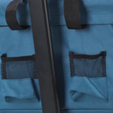 HOBERG faltbarer Bollerwagen mit Dach in Blau, robuste Nylontaschen und stabile Konstruktion für Hobby und Freizeit.