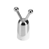 VITALmaxx Massagegerät Augen - silber/weiß mit Mikrostromvibration, Wärmefunktion, kabellos und USB-aufladbar für Gesichtsentspannung.