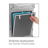 MAXXMEE Filterset für Luftreiniger High Performance – Austausch von 2 Kombi-Filtereinsätzen mit Aluminium- und HEPA-Filter.
