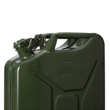 Oxid7® Metall Benzinkanister Kraftstoffkanister Olivgrün 20 Liter, robust, korrosionsbeständig, stoß- und auslaufsicher aus Stahl.
