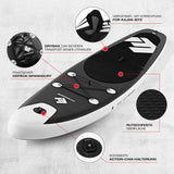 FitEngine Trip SUP-Board Set (Allrounder) - 12'- inkl. Kajaksitz mit rutschfester Oberfläche, Drybag und Action-Cam-Halterung.