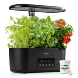 N8WERK Hydroponische Pflanzenanzuchtstation mit Display, integrierte LEDs, automatische Bewässerung und umfassendes Indoor-Garten-Set.