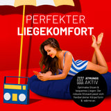 LUMALAND Sitzsack Drops (300 L) Dunkelblau für drinnen & draußen, atmungsaktiv, flexibel und bequem mit hochwertiger EPS-Füllung.