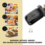 GOURMETmaxx 4-in-1-Heißluftfritteuse mit vielseitigen Fettarmen Programmen für Frühstück, Mittag- und Abendessen.