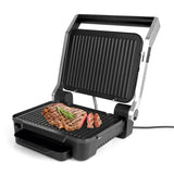 MAXXMEE Kontakt-Grill mit 6 Programmen - 2000W, großes Grillfläche mit antihaftbeschichteten, abnehmbaren Platten und Touch-Display.