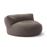 LUMALAND Interior Line Sitzsack-Lounge braun, rundes Sitzsack-Sofa 90x50 cm mit 320l Füllung, leinenartiges Material, indoor Sitzkomfort