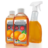 EASYmaxx Orangenreiniger 3tlg. mit starker Fettlösekraft für Grillroste, Backöfen und vielseitige Oberflächenreinigung.