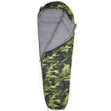 Where Tomorrow Camping Schlafsack Small & Light Mumienschlafsack Camouflage Grün mit wasserabweisendem Außenmaterial und atmungsaktivem Innenfutter.