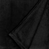 LUMALAND Wohndecke Kuscheldecke aus weichem Coral Fleece in Schwarz, 220 x 240 cm, leicht, flauschig und pflegeleicht.