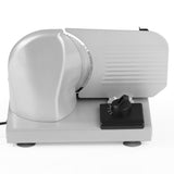 GOURMETmaxx Allesschneider - Silber mit stufenlos einstellbarer Schnittstärke von 1-15 mm und Fingerschutz für sicheren Komfort.