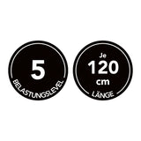 MAXXMEE Trainings-Set Fitness-Bänder 11-tlg. mit 5 Belastungsleveln, je 120 cm lang, ideal für vielseitiges Training zuhause und unterwegs.
