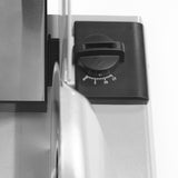 GOURMETmaxx Allesschneider - Silber mit stufenlos einstellbarer Schnittstärke von 1-15 mm für präzises Schneiden.