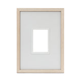 LUMALAND Gästebuch aus Holz mit Fotorahmen in der Mitte, naturähnlicher Holzrahmen mit integriertem Foto-Fenster.