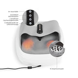 nah-vital Fuß-Massagegerät Akupressur weiß/grau mit Wärmefunktion, Luftdruckmassage und 90 Akupressurnoppen für Entspannung.