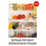 GOURMETmaxx Klemm-Schublade für Kühlschrank 3er-Set transparent/blau zur ordentlichen und transparenten Lebensmittelaufbewahrung im Kühlschrank.