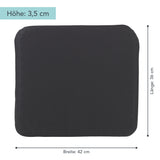 MAXXMEE Sitzkissen mit Wabenstruktur aus Gelmaterial, 42x36 cm, schwarz, rutschfester waschbarer Bezug für mehr Sitzkomfort