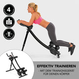 VITALmaxx Trainingsgerät Abmaxx 6 schwarz mit 5 Schwierigkeitsstufen, zusammenklappbar, für Ausdauer- und Krafttraining.