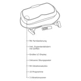 syltfit Vibrationstrainer Kompakt - 4-tlg. - koralle mit Fernbedienung, LC-Display, 99 Vibrationsstufen, 10 Programmen und Expanderbändern