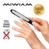 MIWIAM Nagelfeile glatte Nageloberflächen ohne Risse Finger-& Fußnägel schwarz für präzises, schonendes Nagelfeilen ohne Risse.