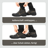 socklaender Funktions-Socke mit Doppelschaft - 2er-Set - Größe 40-43 mit umklappbarem Außenschaft für Schutz vor Schmutz im Schuhwerk