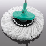 CLEANmaxx Power-Wischmopp türkis mit waschbarem Moppaufsatz und Zwei-Kammer-Filtersystem für streifenfreie Sauberkeit.