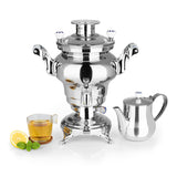 BEEM ODESSA+ Samowar 3 L aus Edelstahl mit 1800 W, Thermostat und berührungslosem Dispenser für Teezubereitung.