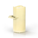 EASYmaxx LED-Projektor Kerze creme mit 4 Themenschablonen, kabellos, täuschend echter Kerzenschein ohne Brandgefahr.