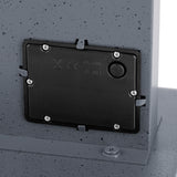 Hoberg LED Beton-Schild mit "Willkommen" Batterie-Fach mit Schalter in wetterbeständigem Design, ideal für Indoor und Outdoor Nutzung.