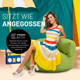 LUMALAND Sitzsack Lounge (320 L) Grün, bequem und flexibel dank EPS-Füllung, ideal für Innen- und Außenbereich, pflegeleicht und langlebig.