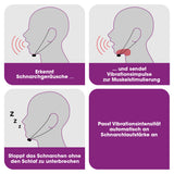 VITALmaxx Anti-Schnarch-Gerät - schwarz erkennt Schnarchgeräusche, sendet Vibrationen zur Muskelstimulation und passt Intensität automatisch an.