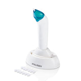 VITALmaxx Zahnpflege Zwischenraumreiniger - weiß, batteriebetrieben mit Vibrations- und LED-Lichtfunktion zur Reinigung der Zahnzwischenräume.