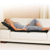 VITALmaxx Massagematte 5-Zonen 12V schwarz mit Wärmefunktion und Fernbedienung für Nacken, Rücken und Beine entspannende Ganzkörpermassage.