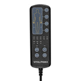 VITALmaxx Shiatsu-Massagematte - 5 Massageprogramme Fernbedienung mit Funktionen für Rücken, Schultern, Wärme und Vibrationsstufen grau.