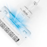 N8WERK Milbensauger mit Pulsrolle Moonlight White mit UV-C-Licht zur Desinfektion und EPA 11-Filter für hygienische Reinigung von Matratzen.